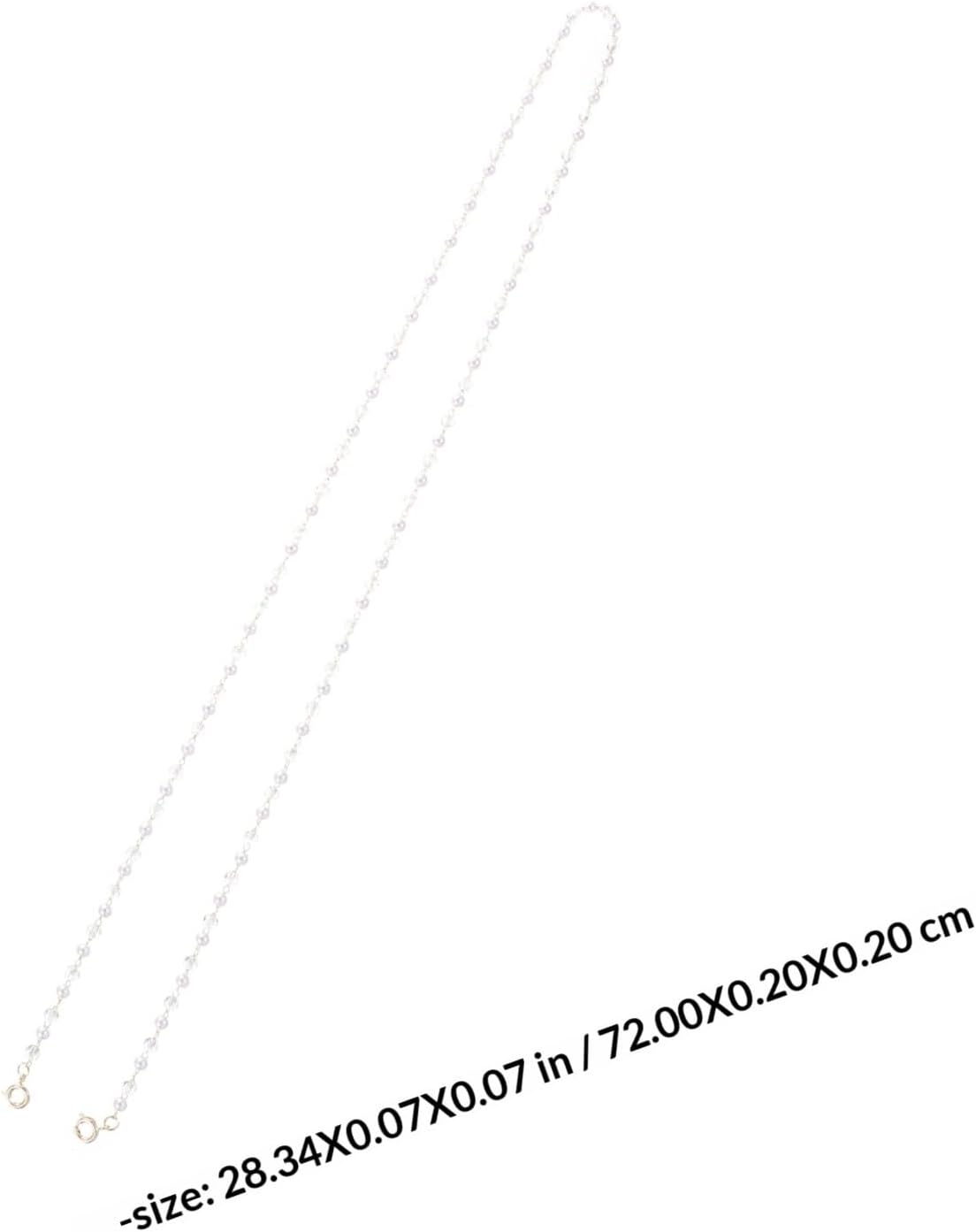 SOLUSTRE Pearl Beaded Eyeglasses Chain Necklace Alloy Face Mask Lanyard Vintage Style for Women Sunglasses Holder Accessory