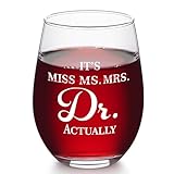 Futtumy Doctor Gifts, It’s Dr Actually Wine Glass, PhD Graduation Gifts Her, Doctors Day Gift for Women Appreciation Gift for Doctors Physician MD PhD Medical Graduate, Women Doctor Phd Gift Ideas