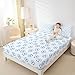 Manfei Soccer Bed Sheets Twin Size,Ball Sport Rugby Activity Easy Wash Bedding Set,Game Geometric Honeycomb Modern Kids Room Decor,White and Baby Blue Sheet(Fitted+Flat+1 Pillowcase)