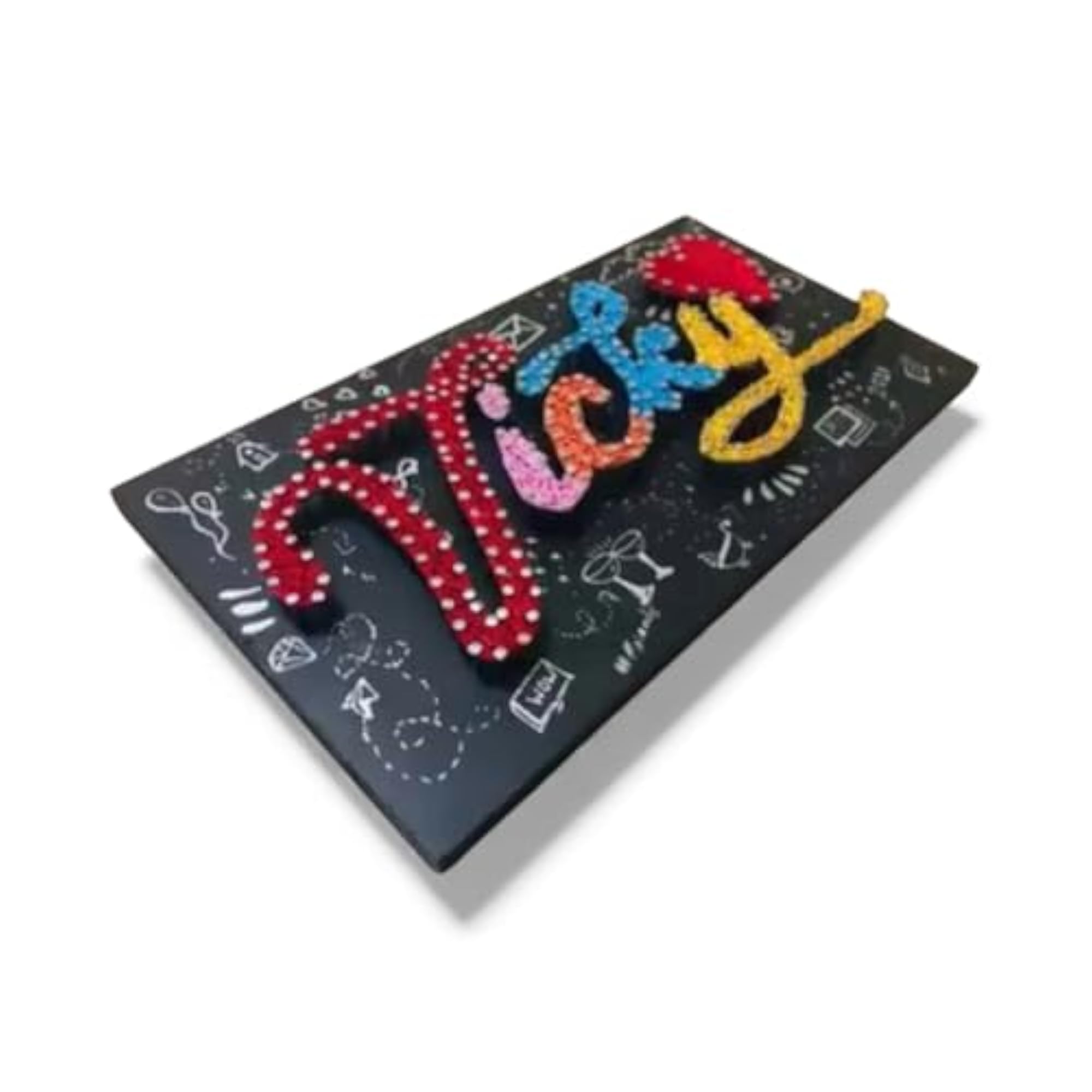 Personalised String Art Name Plate, Handmade Decor