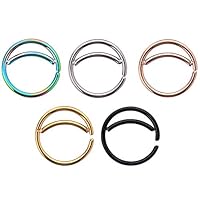 Algopix Similar Product 6 - 5PCS Stainless Steel Moon Nose Ring