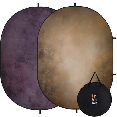Fond pliable pour photo Kate marron et violet 1,5 x 2 m pour portrait et vidéo