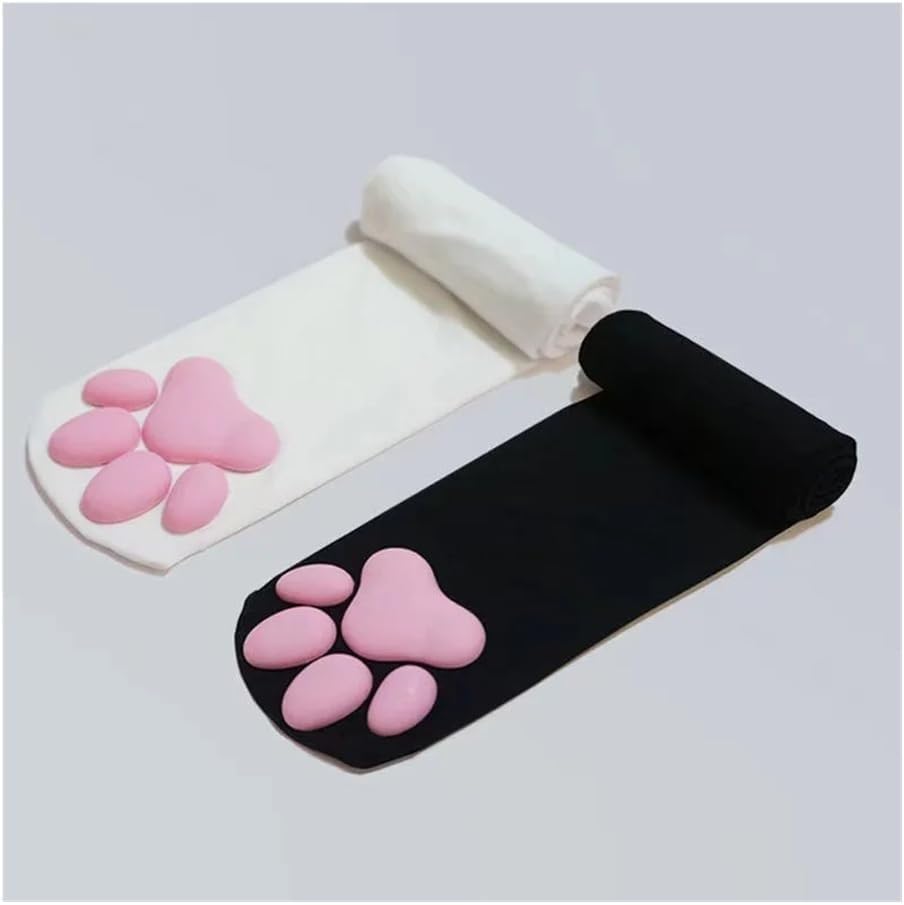 Women High Socks Stockings Lingerie Cat Claw Long Thigh Sexy Compression