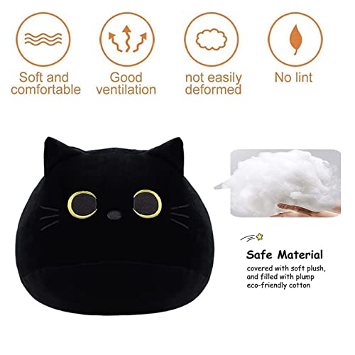 Taifctft 15.7In Black Cat Plush Toy Pillow, Soft Stuffed Animal, Cute Baby Plushies, Novelty Sofa Decoration Doll #TOP3