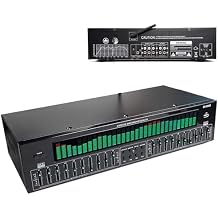 31-Band Digital Equalizer,Digital Audio Stereo Graphic EQ8000,with Dedicated Remote Control & Audio Cable, 12 Rhythm Patterns, Automatic Noise Reduction,for Recording Studio