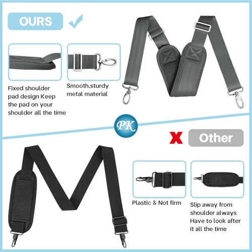 Image of Shoulder Strap for Bag Universal Replacement 58 inch /67 inch Fixed Padded Adjustable Buckle Heavy Duty Shoulder Strap