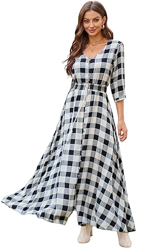 Image of Casual Summer Dresses for Women 2026 Maxi Dress Flowy Bohemian Beach Party