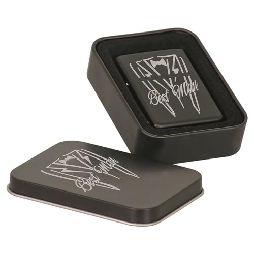 Encendedor personalizable láser metálico negro mate miniatura 3