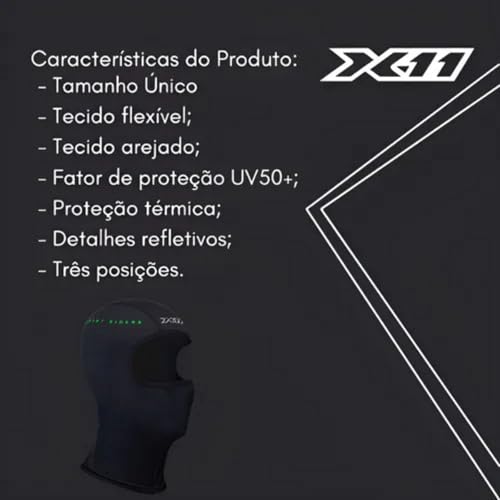 Touca Ninja Balaclava X11 proteção térmica frio Segunda Pele Climate 1