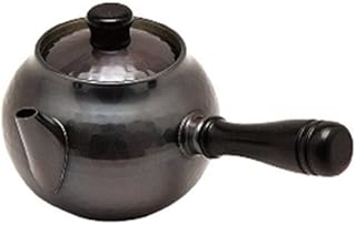 新光金属(Sinkoukinzoku) 急須 黒銅仕上げ 370ml 純銅黒銅仕上げ 鎚目急須 横手 BC-112