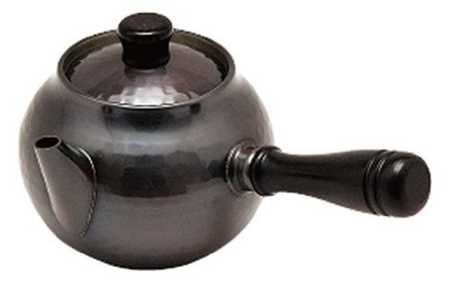 新光金属 純銅黒銅仕上げ 槌目急須 横手 茶こし付き 370ml BC-112 日本