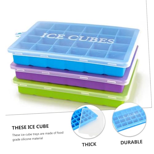 Molde de silicona para cubitos de hielo con tapa 3 pcs miniatura 3