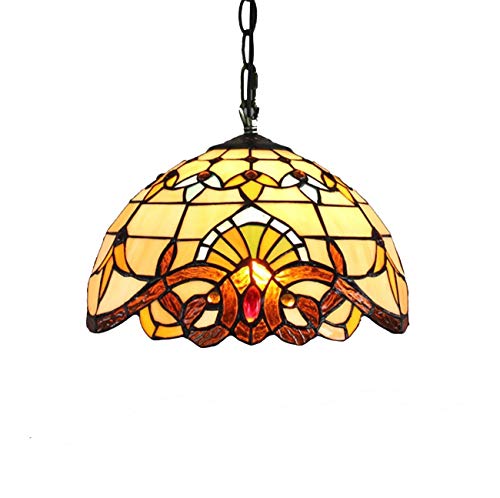 Lustre Baroque en vitrail de 12 pouces pour créer une atmosphère poétique et rétro chez vous