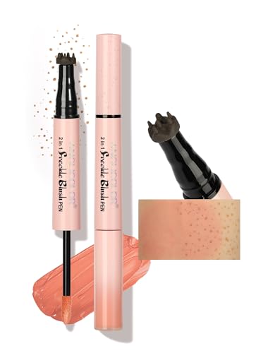 Anglicolor Freckle Pen, 2 in 1 Faux Freckle Stamp with Blush