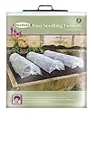 Haxnicks 3 x Easy Seedling Tunnels | Mini Ready To Use Fold Out Design Poly Garden Tunnels | Warms Soil Prior To Planting | Protect Tender Plants | L80 cm x W18 cm x H12 cm Etun140101