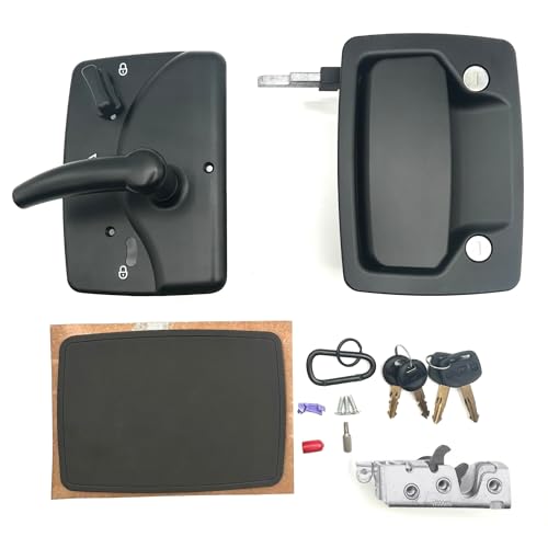 Replacement for Newmar 010442 RV Entry Door Handle and Deadbolt Lock Kit for Class A Motorhomes Includes Interior and Exterior Handles Keys Gasket and Rotary Latch