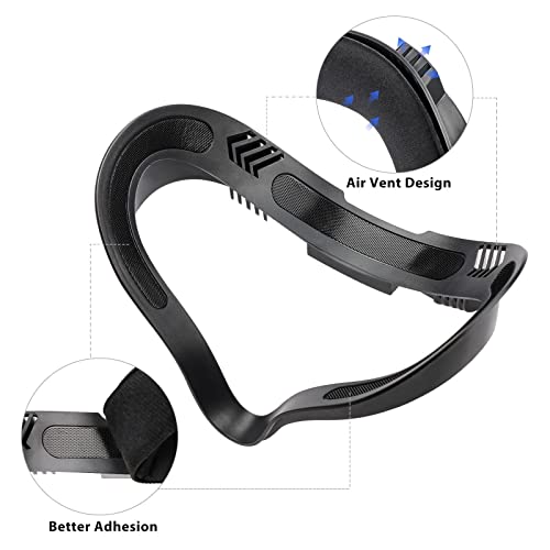 Huiuke Vr Face Cushion Pad And Facial Interface Set For Quest 2 | Removable Facial Interface Frame & Two Foam Face Covers Replacement & Anti-Leakage Nose Pad & Lens Cover #TOP3