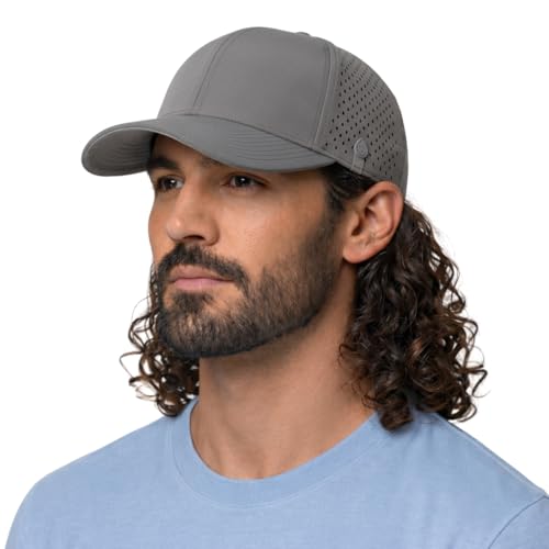 UVCoolix™ Cooling Sweatband Baseball Cap for Hot Weather,Breathable UV Protection,Waterproof Performance Adjustable Snapback Hat,Men Women Sweat-Wicking for Golfing,Hiking,Outdoor,Workout,Gray,M/L