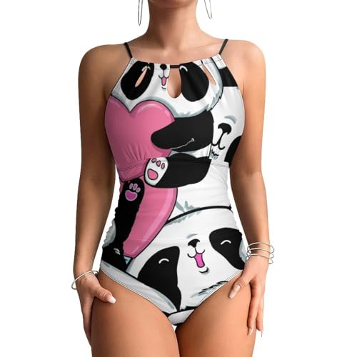 Contrôle ventre maillots de bain une pièce femme panda silhouette affinée