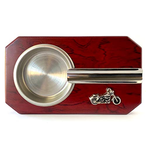 Cigar Cutters by Jim Motorcycle Cigar Ashtray â€“ Custom Cigar Accessories Gifts for Bikers (Motorcycle)