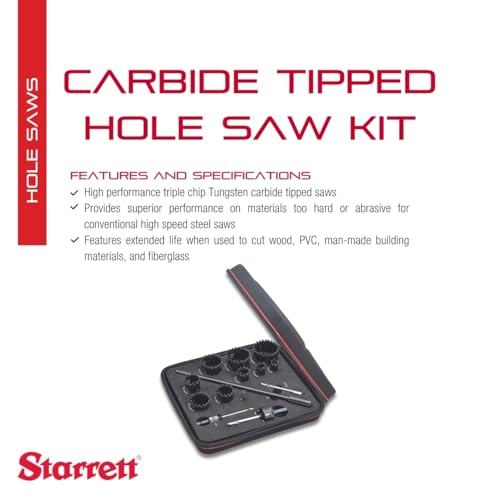 Starrett Kit de Brocas con Punta de Carburo para Madera y Metal miniatura 2