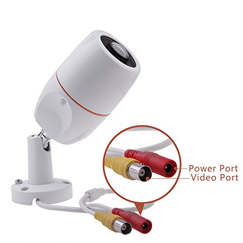 Vanxse CCTV 1/3 CMOS HD 1200TVL 12LED IR-Cut 960H Wide Angle Fish Eye Lens Outdoor Waterproof Bullet Security Camera Surveillance Camera with Bracket