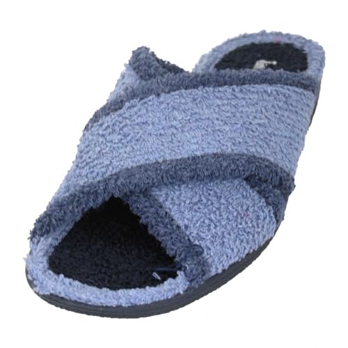 Chaussons d'intérieur Vulcabicha 701 bleus ou roses avec petit talon confortable