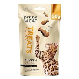 PrimaCat – Soft Chicken Flavoured Cat Treats with Catnip, 1 pack of 50g- Amazon Exclusive