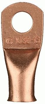 INSTALLBAY CUR612 - Rings Copper - Copper Uninsulated Ring Terminal 6 Gauge 1/2 inch