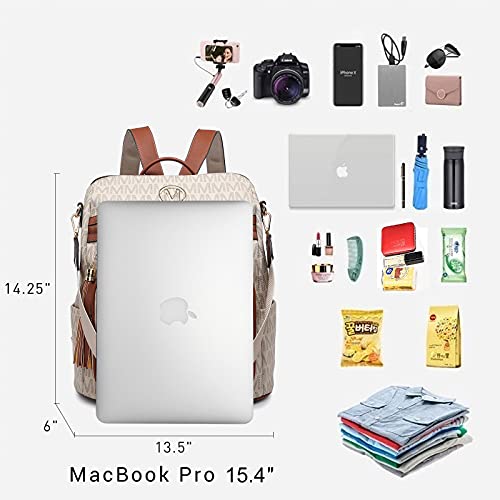 Mkp Collection Women Fashion Backpack Purse Convertible Large Ladies Rucksack Travel Shoulder Bags Handbag Set 2Pcs W/Tassel #TOP4