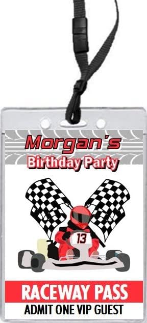 Go Kart Racer Birthday Party VIP Pass Invitation, Printable or Printed Option