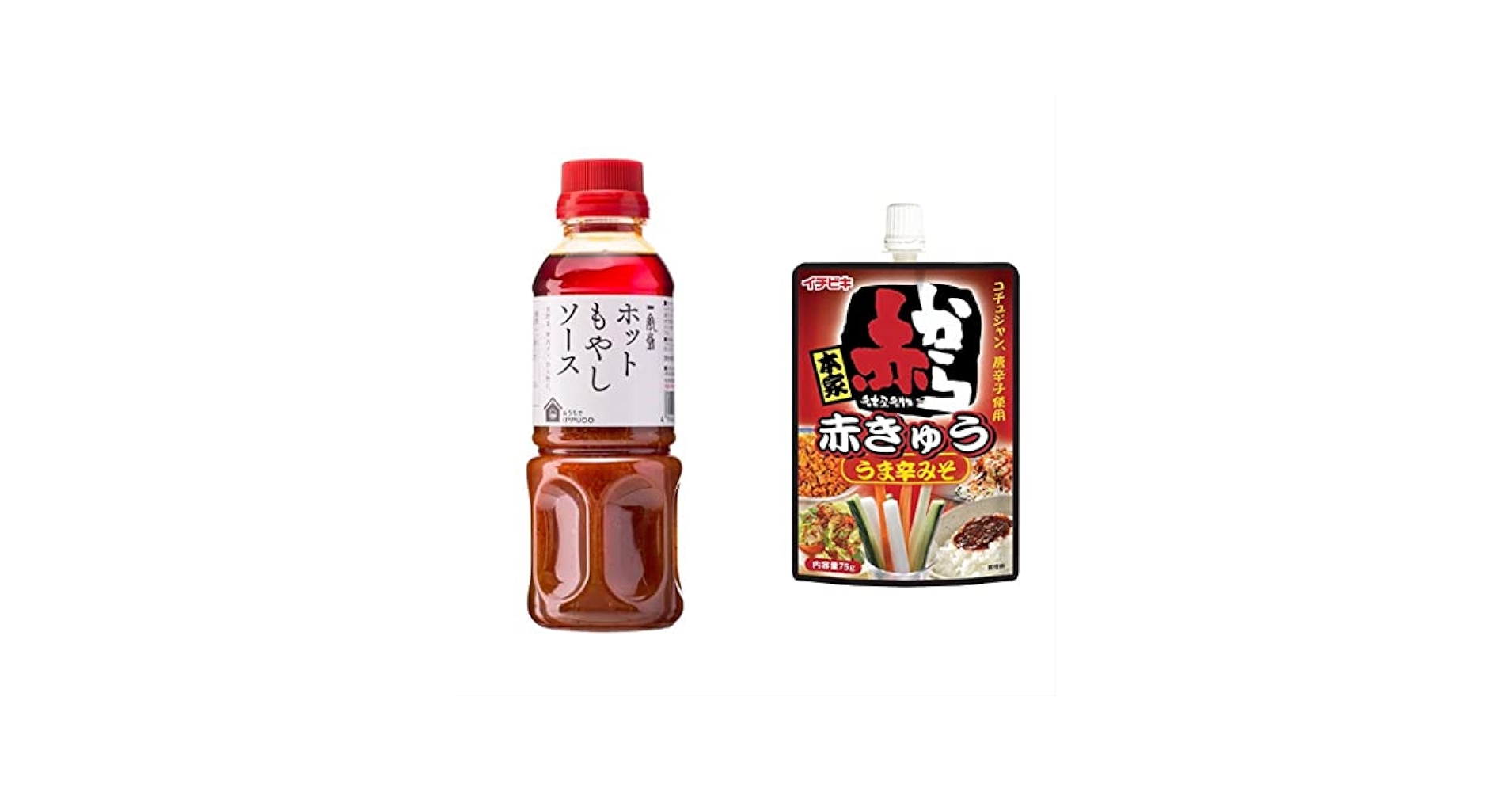 Amazon.co.jp: 一風堂 ホットもやしソース & 赤から 赤きゅう