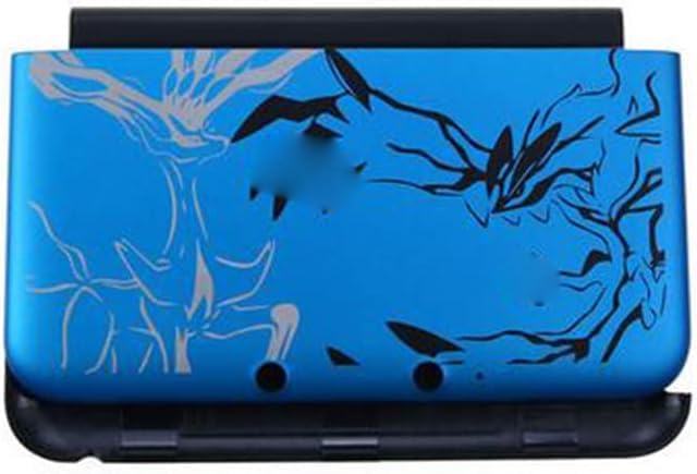 Image of Top & Bottom Faceplate Cover Plate Case Housing Shell for 3DS XL /LL Console Front Back Cover (koudai Blue)