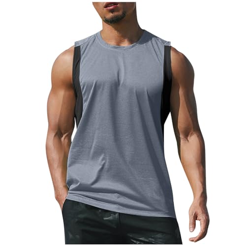 Sblioda Mens Running Tank Tops Crewneck Sleeveless Shirts Summer Lightweight