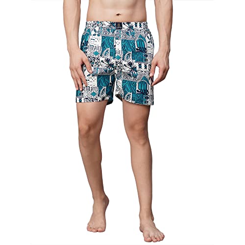 Urban Scottish Ultra-Comfortable Men's Boxer Pants (Pack of 3) - 100% Cotton Material with A Stylish Print - Soft and Stretchy Elastic Waist Band - Dynamic Movement and Hardwearing Stitching