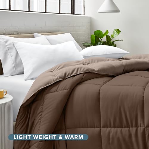 Bare Home Twin/Twin Extra Long Comforter - Reversible Colors - Goose Down Alternative - Ultra-Soft - Premium 1800 Series - All Season Warmth - Bedding Comforter (Twin/Twin XL, Cocoa/Taupe) by Bare Home - Image 7