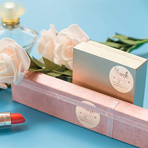 Aiex 1.5 Inch Thank You Sticker Foil Thank You For Supporting My Small Business Labels For Sealing, Decoration(1 Roll, 500 Stickers) #TOP3