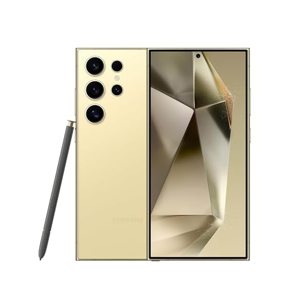 SAMSUNG Galaxy S24 Ultra Cell Phone, 256GB AI Smartphone, Unlocked Android, 50MP Zoom Camera, Long Battery Life, S Pen, US Version, 2024, Titanium Yellow