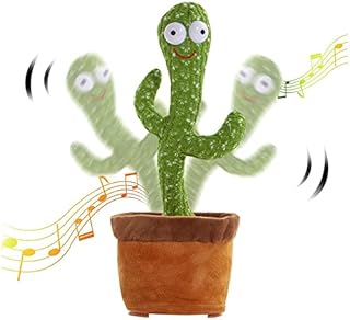 Loone Dancing Cactus Toy for Baby,Talking Dancing Cactus Toy,Talking Cactus Repeat What You Say,120 English Songs Early Education Gift (A)