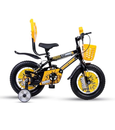 Image of BROCODE Kids Cycle for 2 to 5 Years Boys and Girls 14T Cycle for Kids with Training Wheels Front Basket High Tensile Steel Frame Adjustable Seat Single Speed Bicycle Professional Assembling Required