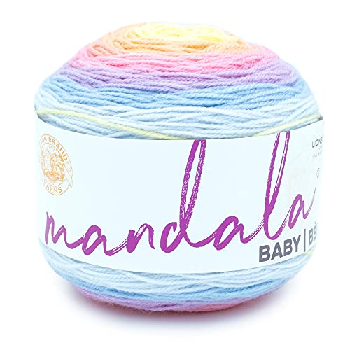 Image of Lion Brand Yarn (1 Skein) Mandala Baby Yarn, Acre Woods | Variegated Light DK 100% Acrylic Knit & Crochet Fiber, Baby Projects, Blankets, Colorful Cloths, Triangle Shawls