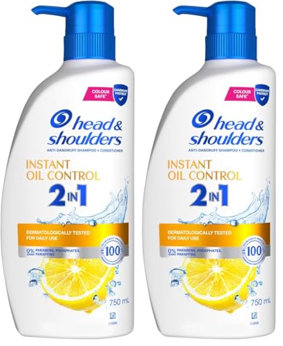 Head & Shoulders Oil Control Anti Dandruff 2 In 1 750ml Shampoo (Pack of 2)