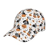 Dimensioni e vestibilità: progettato per adattarsi a circonferenze della testa di 57-60 cm, tesa 7 cm e corona 11,5 cm. La chiusura a scatto regolabile con stampa cucciolo di Halloween garantisce flessibilità, rendendolo una scelta di cappello aderente per cappelli da uomo, cappelli e berretti da uomo e berretti da donna