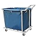 Wózek na pranie Komercyjny kosz na pranie z kółkami Wózki o dużej wytrzymałości z uchwytem Duży przemysłowy wózek na pranie na kółkach z wodoodporną podszewką, obciążenie 150 kg/330 LBS