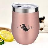 Mighun Tuba Wine Tumbler with Lid Tuba Heartbeat EKG ECG Vacuum Coffee Tumbler Stainless Steel Coffe