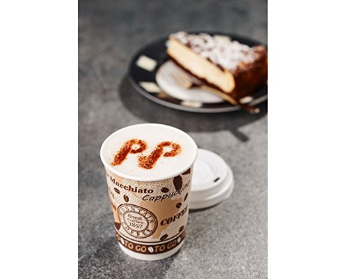 75 vasos de papel de café para llevar, vasos de papel, vasos de café con 200 ml de volumen y bonito aspecto. - Imagen 6