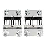 2 Pcs 75 mV DC Current Measuring Shunt Resistor, High Accuracy External Shunt for Ammeter, Manganin + PC, 1000A–2000A Rated Current, for Power Generation and Automatic Control (1000A)