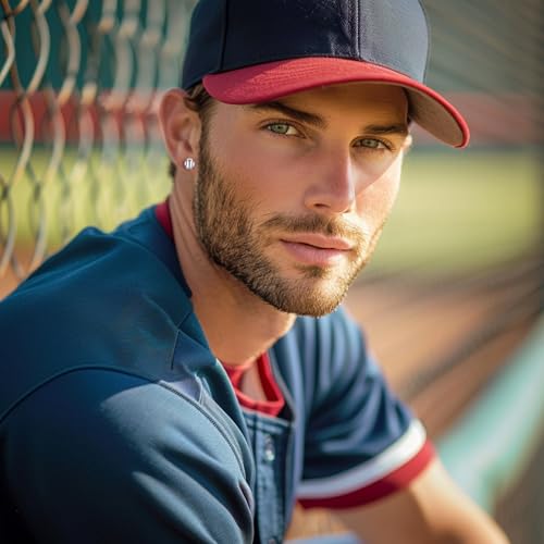 ChicSilver 925 Sterling Silver Stud Earrings Hypoallergenic Baseball/Soccer Earrings Gifts for Women Men Player Fan3