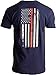 Ann Arbor T-shirt Co. Firefighter Maltese Cross | Fire Fighter Rescue Courage Honor Red Line Tee-(Navy,XL)