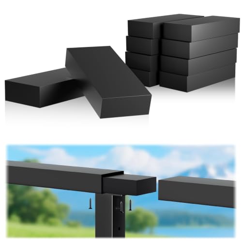 Image of 10 Pack Black Extension Connector for Stainless Steel Flat Handrail